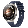 For Huawei Watch 4 Tire Pattern Silver Buckle Silicone Watch Band(Midnight Blue)