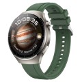 For Huawei Watch 4 Pro Tire Pattern Silver Buckle Silicone Watch Band(Hu Yang Green)