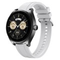 For Huawei Watch GT3 SE / Watch Buds Tire Pattern Silver Buckle Silicone Watch Band(White)