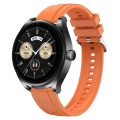 For Huawei Watch GT3 SE / Watch Buds Tire Pattern Silver Buckle Silicone Watch Band(Orange)