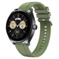 For Huawei Watch GT3 SE / Watch Buds Tire Pattern Silver Buckle Silicone Watch Band(Green)