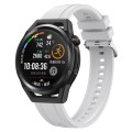 For Huawei Watch3 Pro New / GT Runner Tire Pattern Silver Buckle Silicone Watch Band(White)