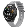 For Huawei Watch3 Pro New / GT Runner Tire Pattern Silver Buckle Silicone Watch Band(Light Gray)