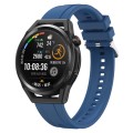 For Huawei Watch3 Pro New / GT Runner Tire Pattern Silver Buckle Silicone Watch Band(Blue)