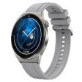For Huawei Watch GT3 Pro 46mm Tire Pattern Silver Buckle Silicone Watch Band(Light Gray)