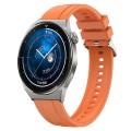 For Huawei Watch GT3 Pro 46mm Tire Pattern Silver Buckle Silicone Watch Band(Orange)