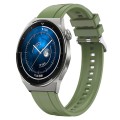 For Huawei Watch GT3 Pro 46mm Tire Pattern Silver Buckle Silicone Watch Band(Green)