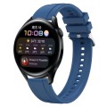 For Huawei Watch 3 / 3 Pro Tire Pattern Silver Buckle Silicone Watch Band(Blue)