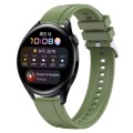 For Huawei Watch 3 / 3 Pro Tire Pattern Silver Buckle Silicone Watch Band(Green)