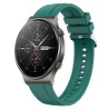 For Huawei Watch GT2 Pro / GT 2e / GT2 46mm Tire Pattern Silver Buckle Silicone Watch Band(Dark Gree