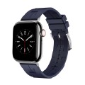 For Apple Watch Ultra 2 49mm H Texture Soft Silicone Buckle Watch Band(Midnight)