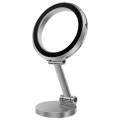 G118 1080-Degree Rotating Folding Magnetic Phone Holder Dashboard Suction Cup Car Mount(Silver)