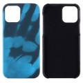For iPhone 15 Thermal Sensor Discoloration Silicone Phone Case(Black Blue)