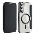 For Samsung Galaxy S22 5G MagSafe Magnetic RFID Anti-theft Leather Phone Case(Black)