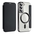 For Samsung Galaxy S22+ 5G MagSafe Magnetic RFID Anti-theft Leather Phone Case(Black)