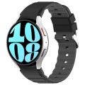 For Samsung Galaxy Watch 5 Pro Two Color Horizontal Silicone Watch Band(Black Grey)