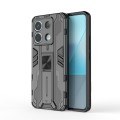 For Xiaomi Poco X6 Supersonic Armor PC Hybrid TPU Phone Case(Black)