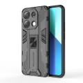 For Redmi Note 13 4G Supersonic Armor PC Hybrid TPU Phone Case(Black)