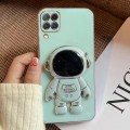 For Samsung Galaxy M53 Electroplating Astronaut Holder Phone Case(Green)