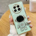For Huawei Mate 50 Pro Electroplating Astronaut Holder Phone Case(Green)