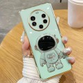 For Huawei Mate 40 Pro+ Electroplating Astronaut Holder Phone Case(Green)
