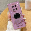 For Huawei Mate 40 / 40E Electroplating Astronaut Holder Phone Case(Purple)