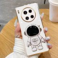 For Huawei Mate 40 / 40E Electroplating Astronaut Holder Phone Case(White)