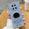 For Huawei Mate 40 / 40E Electroplating Astronaut Holder Phone Case(Blue)