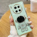 For Huawei Mate 40 / 40E Electroplating Astronaut Holder Phone Case(Green)