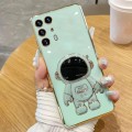 For Huawei P40 Pro+ Electroplating Astronaut Holder Phone Case(Green)