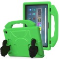 For Amazon Fire Max 11 2023 Thumb Bracket EVA Shockproof Tablet Case(Green)