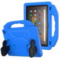 For Amazon Kindle Fire HD10 2021 Thumb Bracket EVA Shockproof Tablet Case(Blue)