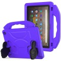 For Amazon Kindle Fire HD10 2021 Thumb Bracket EVA Shockproof Tablet Case(Purple)