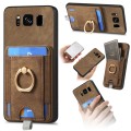 For Samsung Galaxy S8 Retro Splitable Magnetic Card Bag Leather Phone Case(Brown)