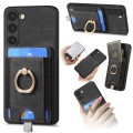 For Samsung Galaxy S20 Retro Splitable Magnetic Card Bag Leather Phone Case(Black)