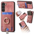 For Samsung Galaxy S20 Retro Splitable Magnetic Card Bag Leather Phone Case(Pink)