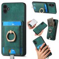 For Samsung Galaxy A04 4G Retro Splitable Magnetic Card Bag Leather Phone Case(Green)