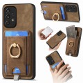For Samsung Galaxy A73 5G Retro Splitable Magnetic Card Bag Leather Phone Case(Brown)