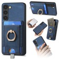 For Samsung Galaxy A41 Retro Splitable Magnetic Card Bag Leather Phone Case(Blue)
