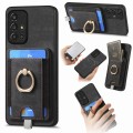 For Samsung Galaxy A51 5G Retro Splitable Magnetic Card Bag Leather Phone Case(Black)