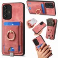 For Samsung Galaxy A51 5G Retro Splitable Magnetic Card Bag Leather Phone Case(Pink)