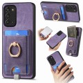 For Samsung Galaxy A31 Retro Splitable Magnetic Card Bag Leather Phone Case(Purple)