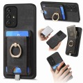 For Samsung Galaxy A71 Retro Splitable Magnetic Card Bag Leather Phone Case(Black)