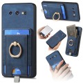 For Samsung Galaxy Note9 Retro Splitable Magnetic Card Bag Leather Phone Case(Blue)
