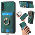 For Samsung Galaxy A70/A70s Retro Splitable Magnetic Card Bag Leather Phone Case(Green)