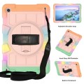 For Samsung Galaxy Tab A9+ Silicone Hybrid PC Shockproof Tablet Case with Shoulder Strap(Colorful Go