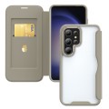 For Samsung Galaxy S23 Ultra 5G RFID Blocking Adsorption Flip Leather Phone Case(Khaki)