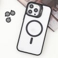 For iPhone 13 Pro MagSafe Acrylic Hybrid TPU Holder Phone Case with Lens film(Black)