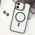 For iPhone 11 MagSafe Acrylic Hybrid TPU Holder Phone Case with Lens film(Green)