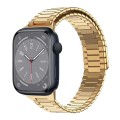 For Apple Watch Series 8 41mm Bamboo Magnetic Stainless Steel Metal Watch Strap(Gold)
